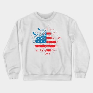 Grunge American flag Crewneck Sweatshirt